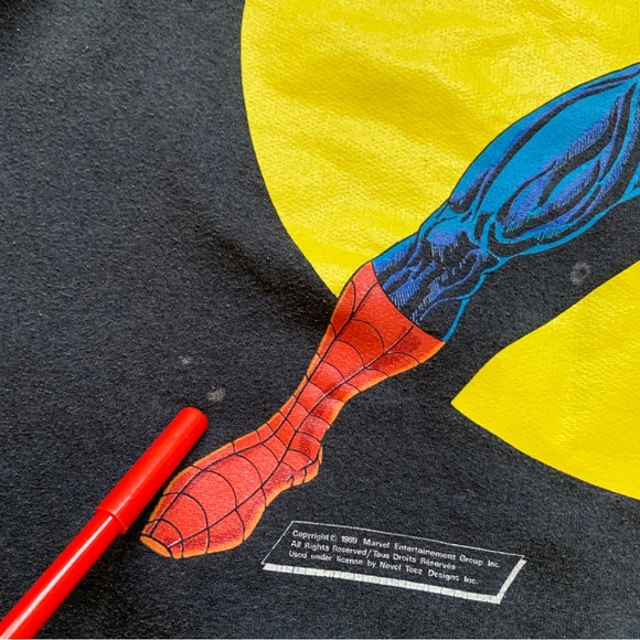 Vintage 1989 Spider-Man Crewneck Novel Teez - Picture 8 of 9